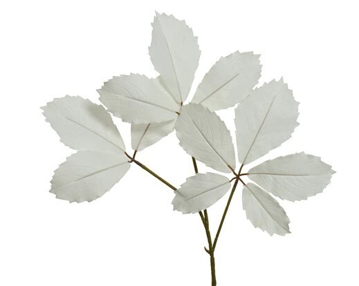 BRANCHE DE FEUILLAGE BLANC 87CM