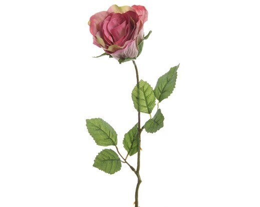 ROSE ROSE POUDRE SUR TIGE 45CM