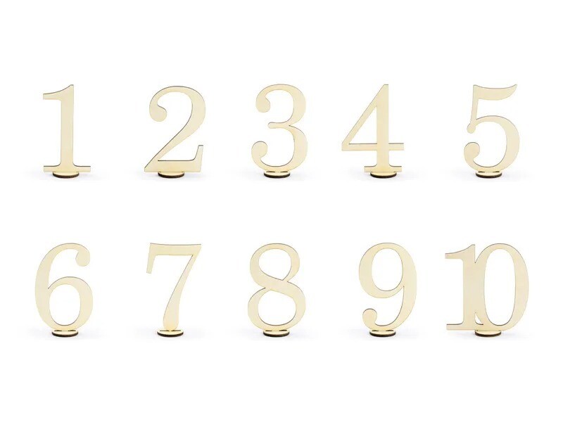 NUMERO DE TABLE 1 A 10 BOIS 10.5CM