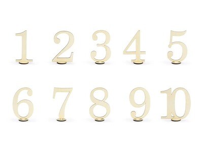 NUMERO DE TABLE 1 A 10 BOIS 10.5CM