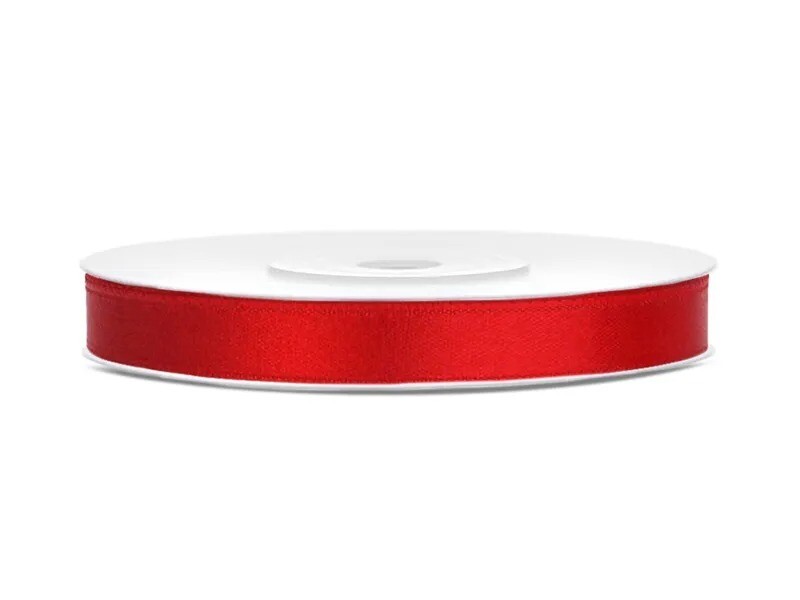 RUBAN SATIN ROUGE 6MMX25M