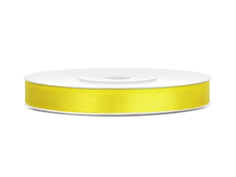 RUBAN SATIN JAUNE 6MMX25M