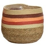 PANIER HERBE TRESSE OCRE MEDIUM 28x27CM