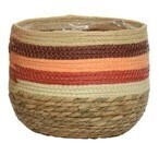 PANIER HERBE TRESSE OCRE PM 24x21CM