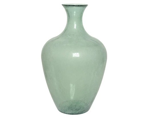 VASE VERRE DERT D'EAU SOIE 40x65CM