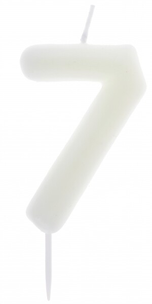 BOUGIE CHIFFRE "7" PHOSPHORESCENTE 4x9CM