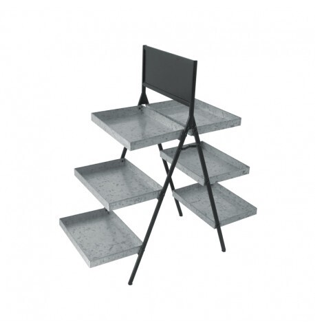 ETAGERE EN METAL 3 NIVEAUX AVEC ARDOISE 1Mx42CMX1.06M