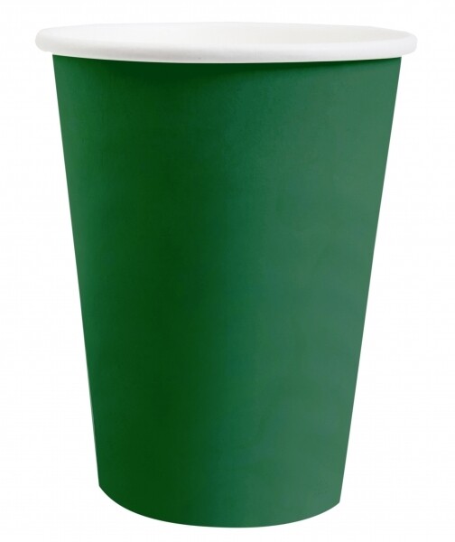 GOBELET CARTON VERT FEUILLE 27CL (x10)