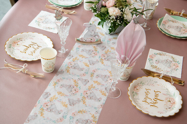 CHEMIN DE TABLE VOILE MON PETIT LAPIN 25CMx3M