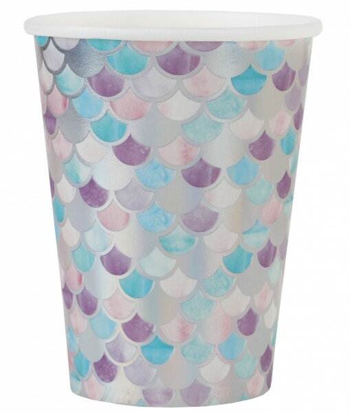 GOBELET ECAILLES SIRENE PASTEL 27CM (x10)