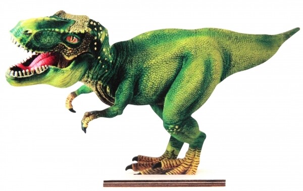 CENTRE DE TABLE BOIS T-REX 24x15CM