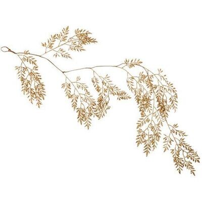 GUIRLANDE DE FEUILLAGE PAILLETTES CUIVRE 1.50M