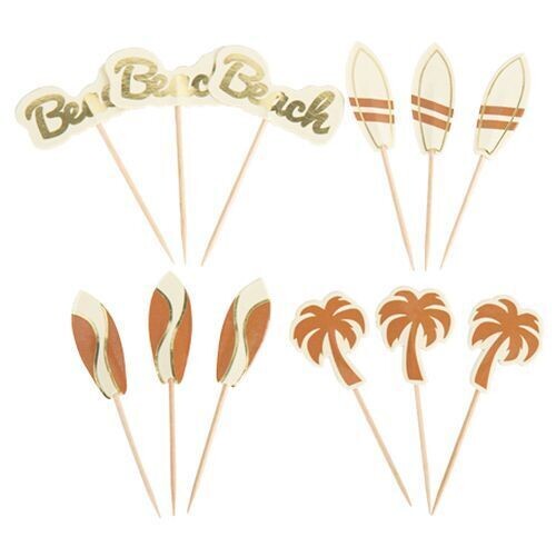 PIC BEACH AND SURF CAMEL IVOIRE ET OR 7 A 8CM (x12)