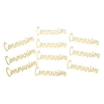 CONFETTIS COMMUNION PLEXI OR 1.8x6CM (x10)