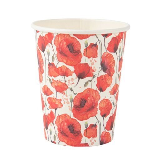 GOBELET COQUELICOT ROUGE AQUARELLE 25CL (x8)