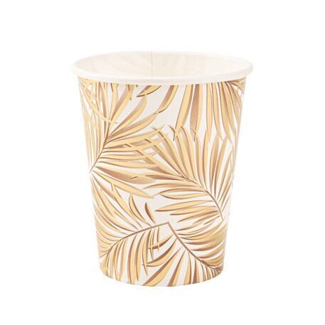 GOBELET TROPICOOL BLANC CAMEL ET OR 25CM (x8)