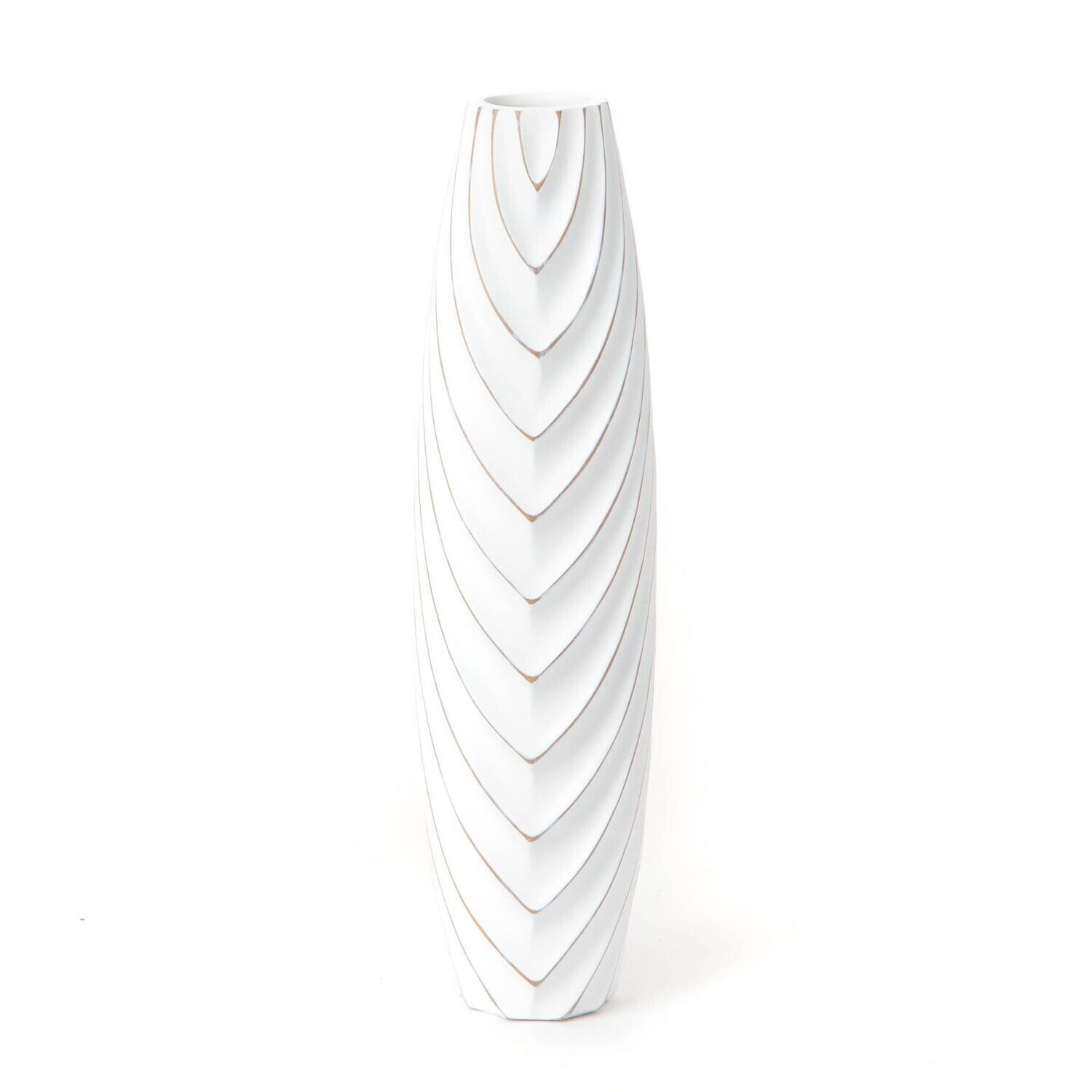 VASE SANTORIN AZUR BLANC 59CM