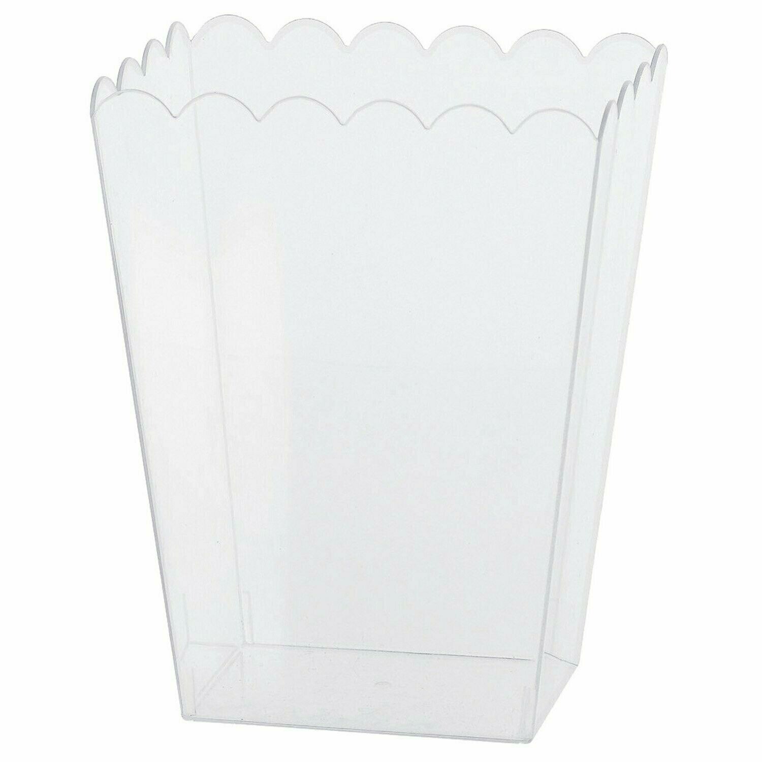 CONTENANT PLASTIQUE HAUT DENTELLE 15.4x12.7x19.5CM Personnalisable