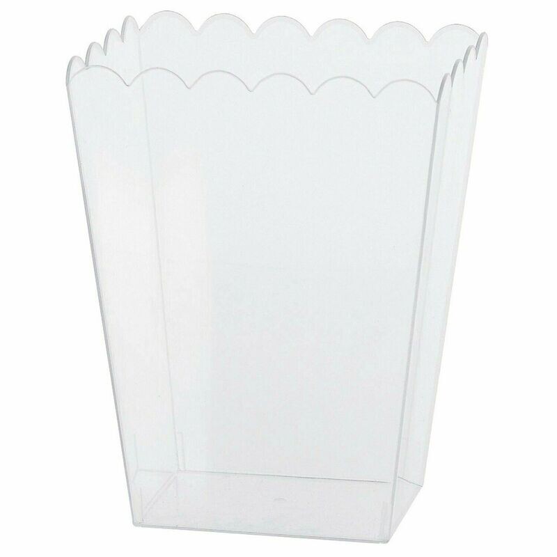 CONTENANT PLASTIQUE HAUT DENTELLE 15.4x12.7x19.5CM Personnalisable