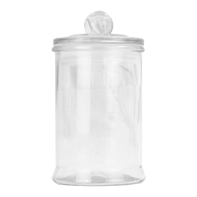 BONBONNIERE CYLINDRIQUE 1200ML Ø10x18,3CM TRANSPARENT VERRE Personnalisable