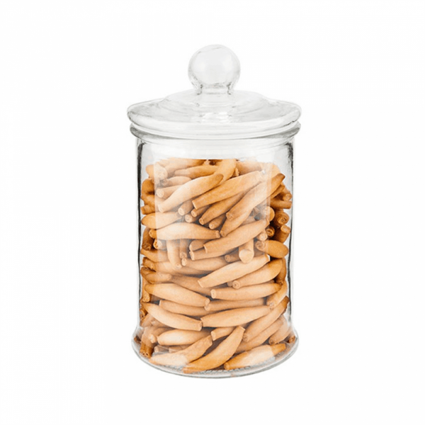 BONBONNIERE CYLINDRIQUE 650ML Ø13x23,5CM TRANSPARENT VERRE Personnalisable