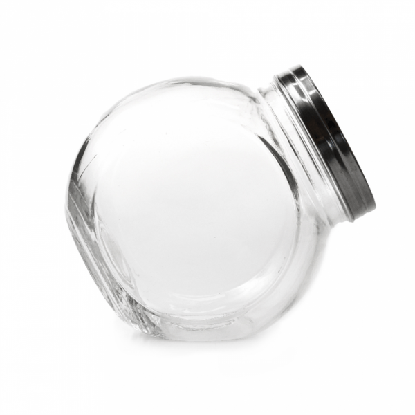 BONBONNIERE SPHERIQUE INCLINEE 3L 19,5x13,5x19,5CM TRANSPARENT VERRE Personnalisable