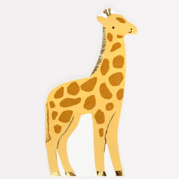 SERVIETTE FORME GIRAFE 20X10.8CM (x16)