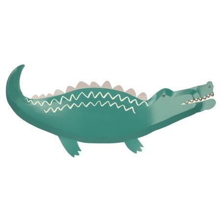 ASSIETTE FORME CROCODILE 37.8X17.5CM (x8)