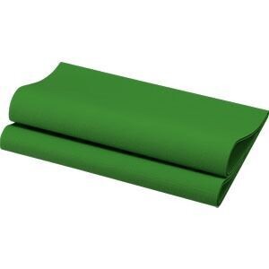 SERVIETTE QUALITE LUXE BIO VERT FEUILLE 40X40CM (x12)
