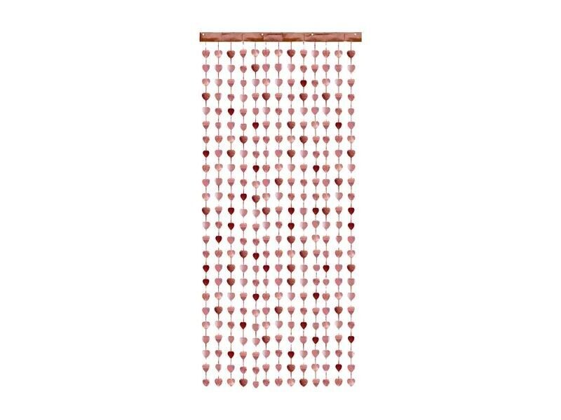 RIDEAU DE COEURS ROSE GOLD 1x2.45M