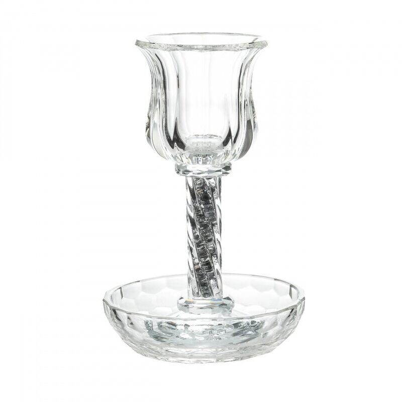 VERRE A KIDDOUCH VERRE TRANSPARENT AVEC SOUCOUPE 18CM