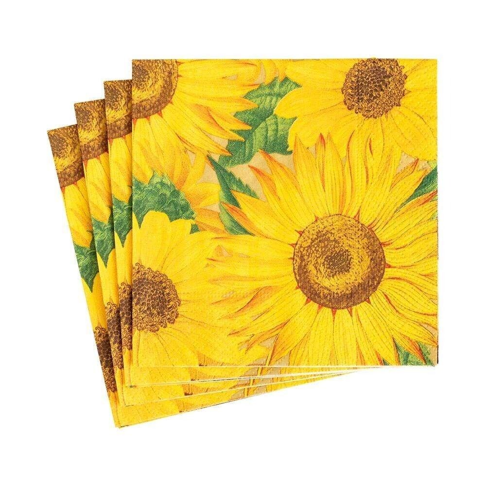 SERVIETTE COCKTAIL TOURNESOL 25CM (x20)