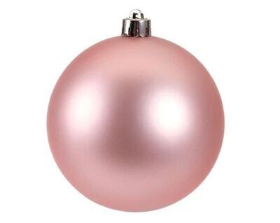 BOULE PLASTIQUE ROSE POUDRE 10CM (x4)