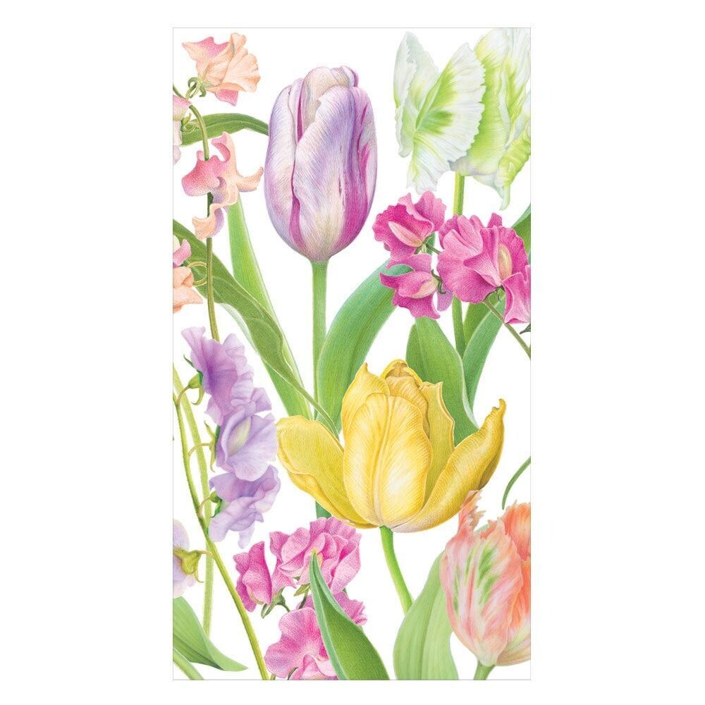 SERVIETTE PLIEE FLEURS DE PRINTEMPS 11x20CM (x15)