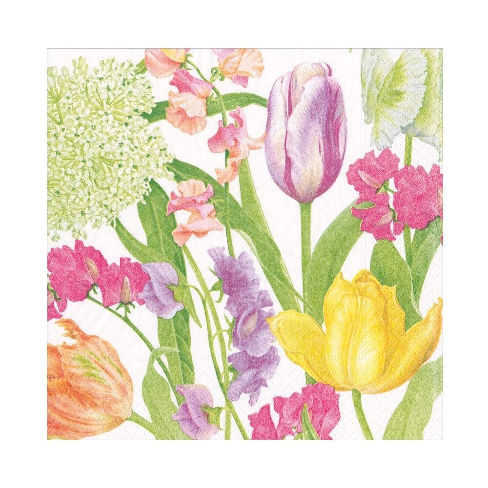 SERVIETTE FLEURS DU PRINTEMPS 33CM (x20)