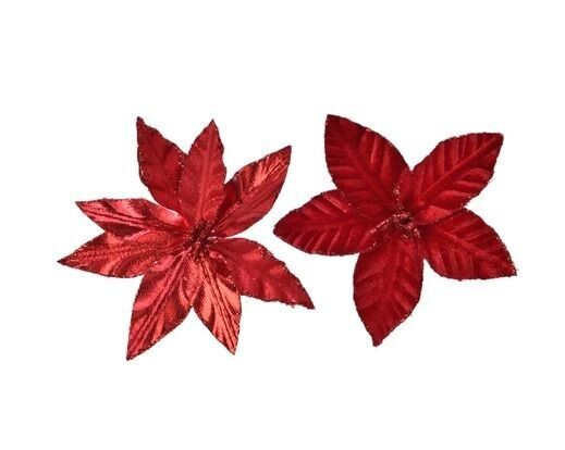 POINSETTIAS VELOURS ET PAILLETTES 11CM