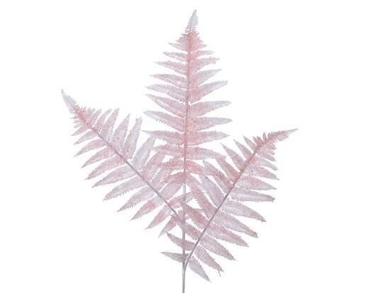 BRANCHE DE FOUGERE ROSE POUDRE 80CM
