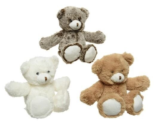 OURS PELUCHE 18CM 3 COULEURS ASSORTIS