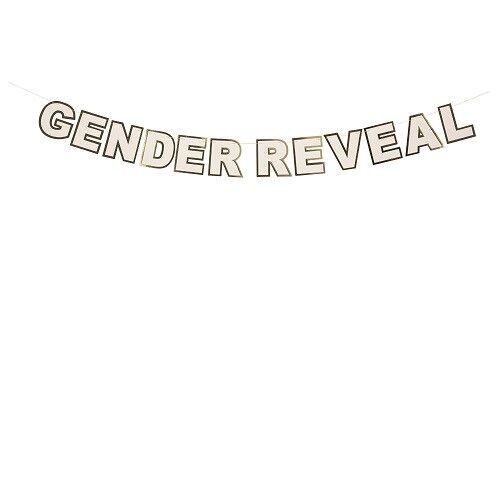 GUIRLANDE GENDER REVEAL BLANC ET OR 2M