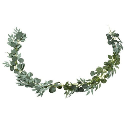 GUIRLANDE DE FEUILLES EUCALYPTUS ET OLIVIER VERTES 2M