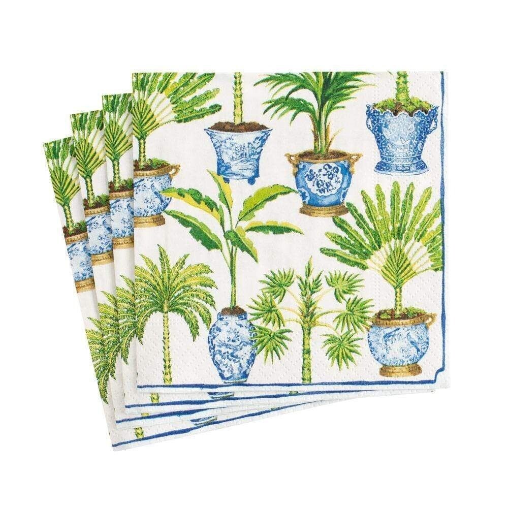 SERVIETTE COCKTAIL PALMIER EN POTS 25CM (x20)