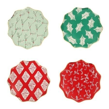 ASSIETTE DE NOEL 4 MODELES ASSORTIES 21CM (x8)