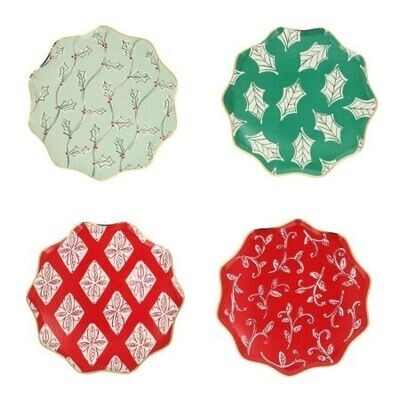 ASSIETTE DE NOEL 4 MODELES ASSORTIES 21CM (x8)