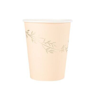 GOBELET JOLIS BRINS BLUSH ET OR 25CL (x8)