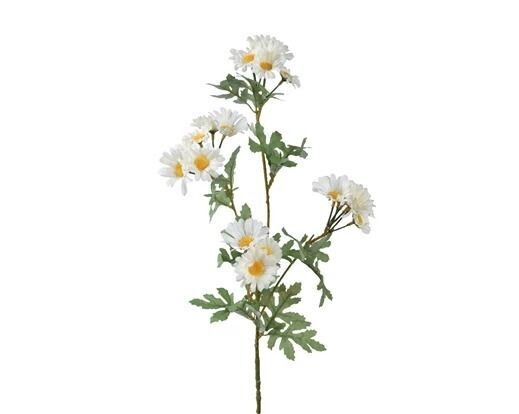 MARGUERITES ET FEUILLAGE SUR TIGE 70CM