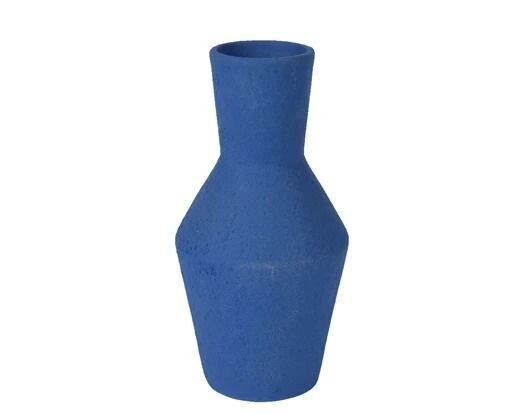 VASE BLEU TERRE CUITE 21x11CM
