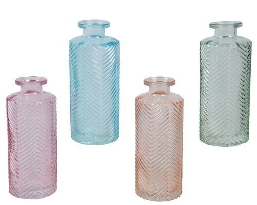 VASE TEXTURE COULEURS ASSORTIES 13x5.4CM