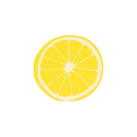 SERVIETTE FORME RONDELLE CITRON 12.7x11.7CM (x16)