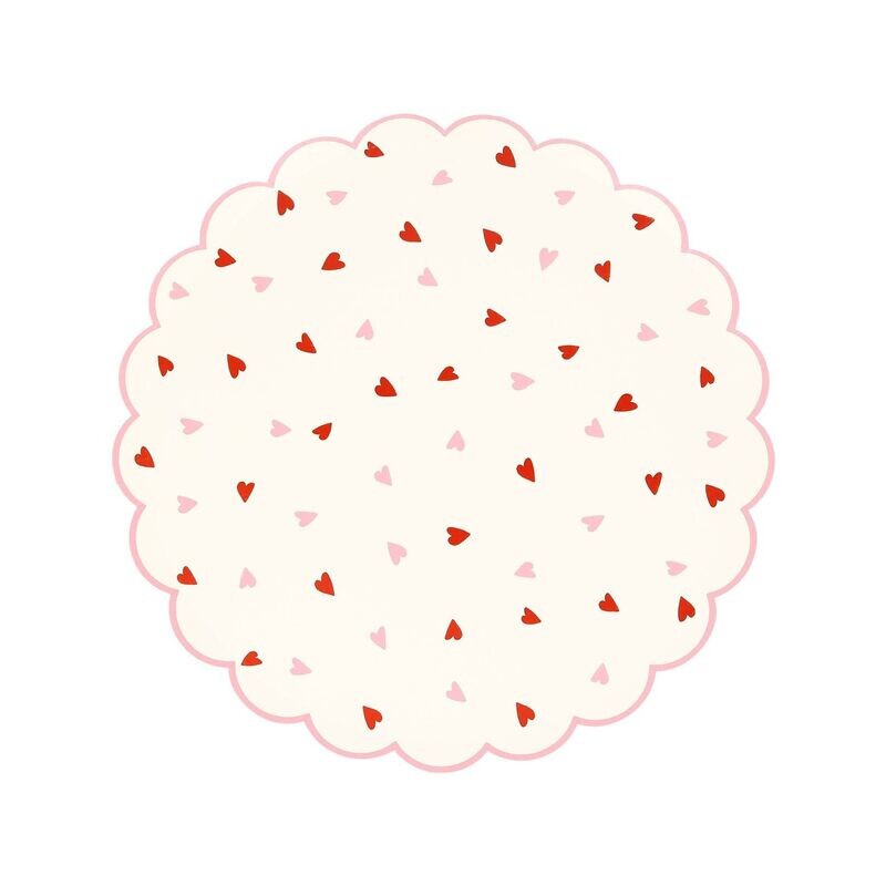 ASSIETTE PETITS COEURS 21CM (x8)