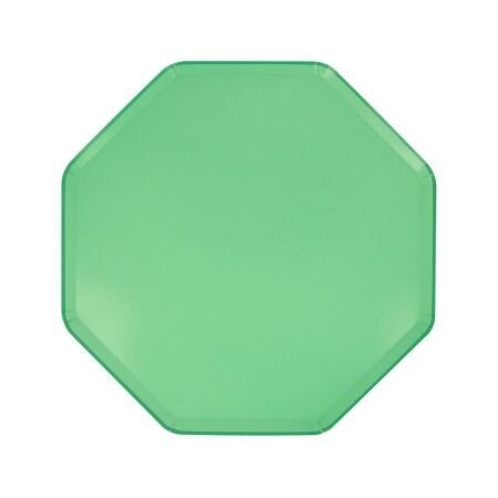 ASSIETTE OCTOGONALE VERT EMERAUDE 21CM (8)